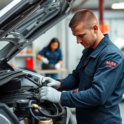 auto technician working