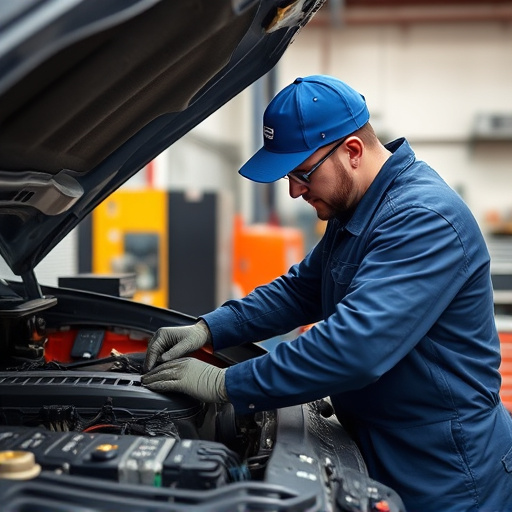 auto technician working