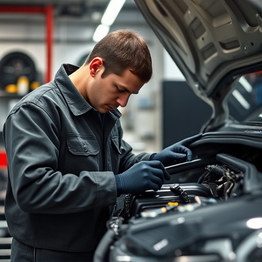 auto technician working