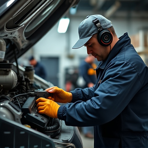 auto technician working