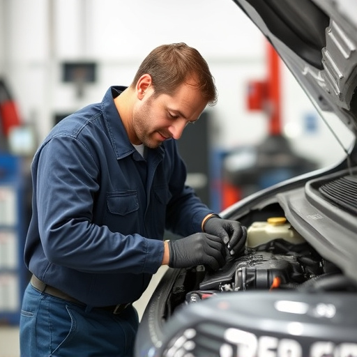 auto technician working