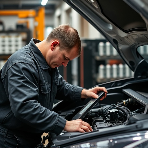 auto technician working