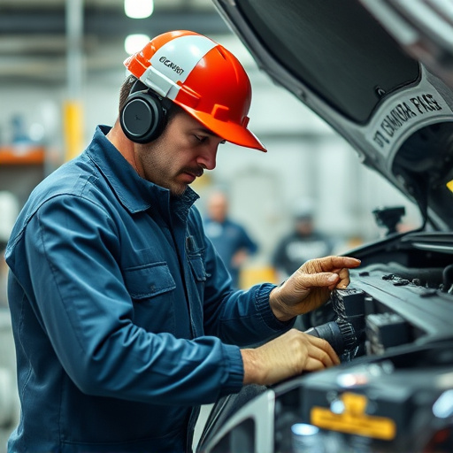 auto technician working