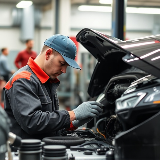auto technician working