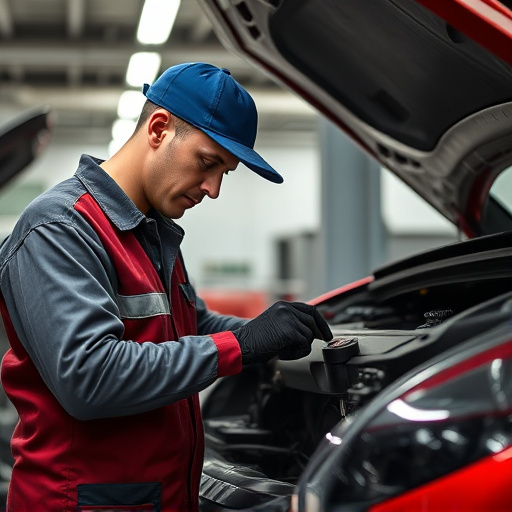 auto technician working