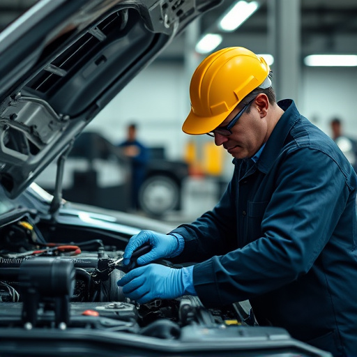 auto technician working