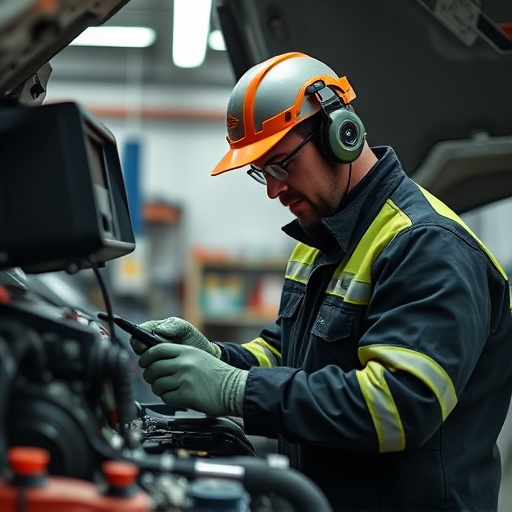 auto technician working