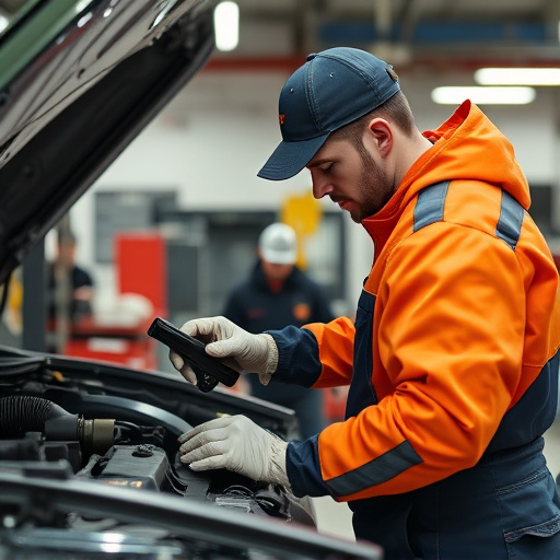 auto technician working