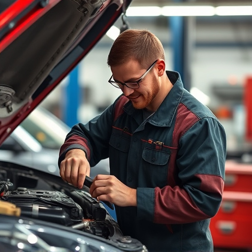 auto technician working