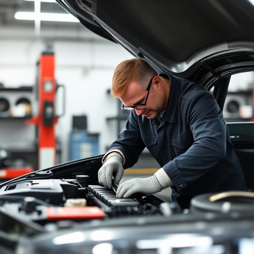 auto technician working