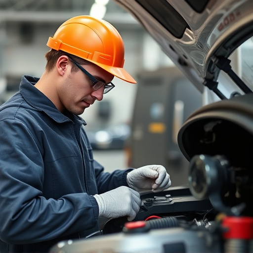 auto technician working