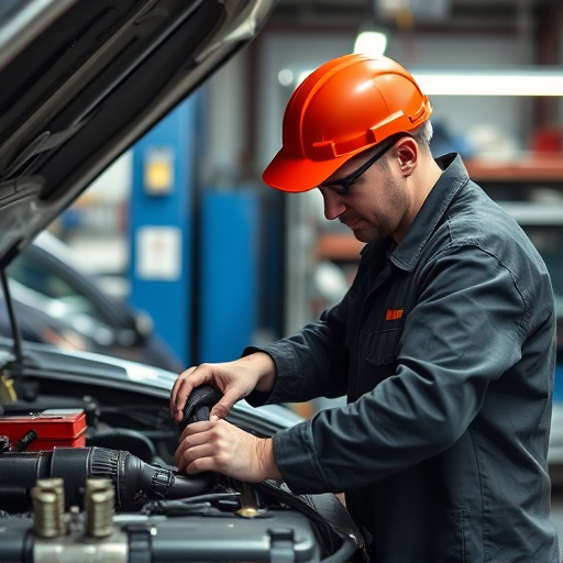 auto technician working