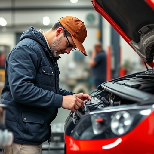 auto technician working