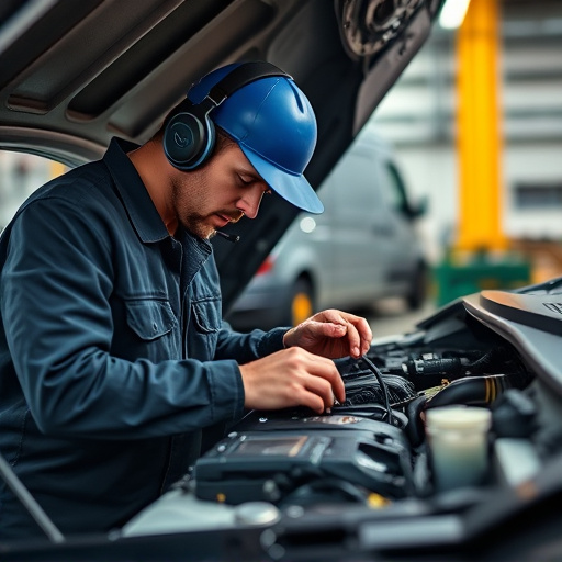 auto technician working