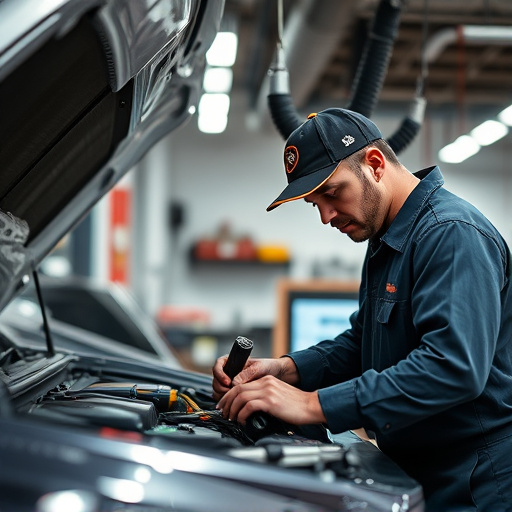 auto technician working