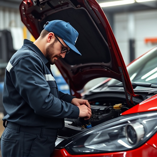 auto technician working