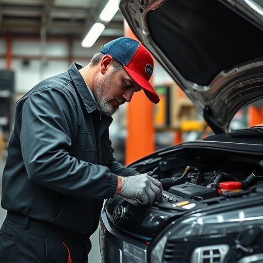 auto technician working