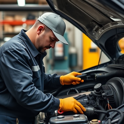 auto technician working
