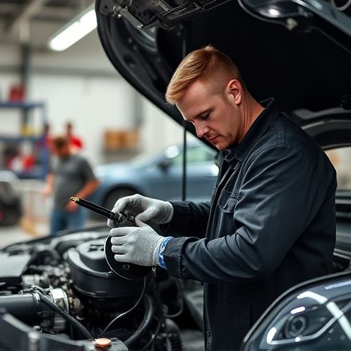 auto technician working
