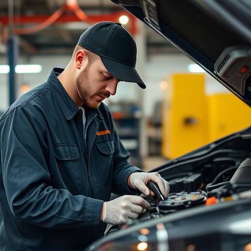 auto technician working
