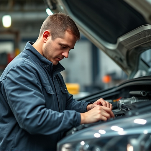 auto technician working