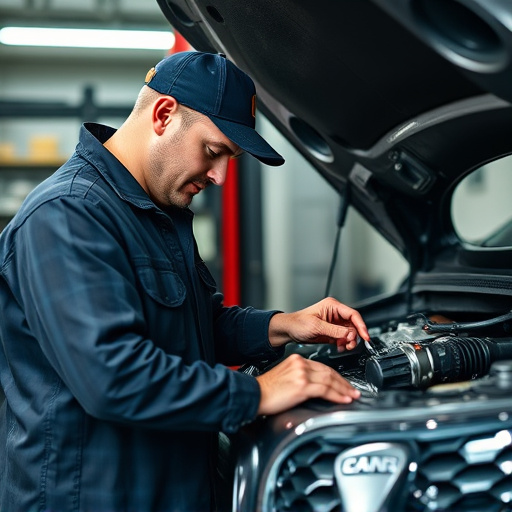 auto technician working