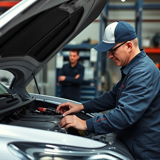 auto technician working