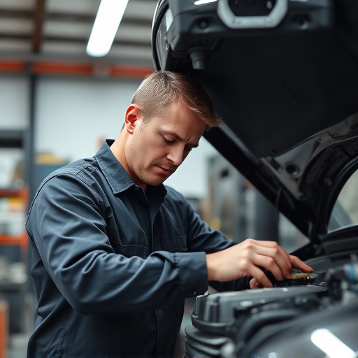 auto technician working
