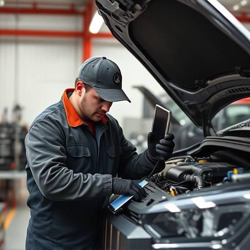auto technician working