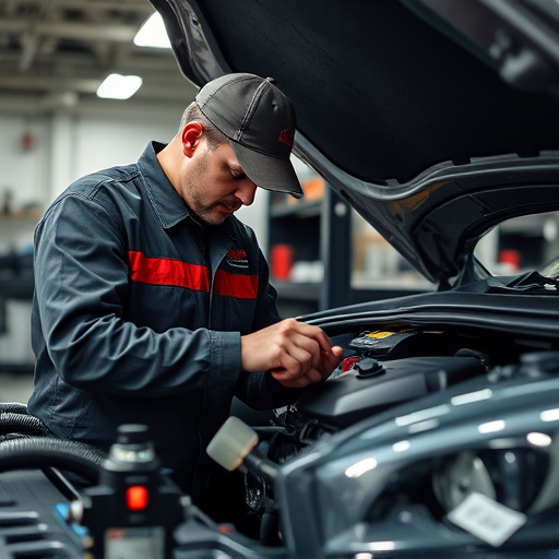 auto technician working