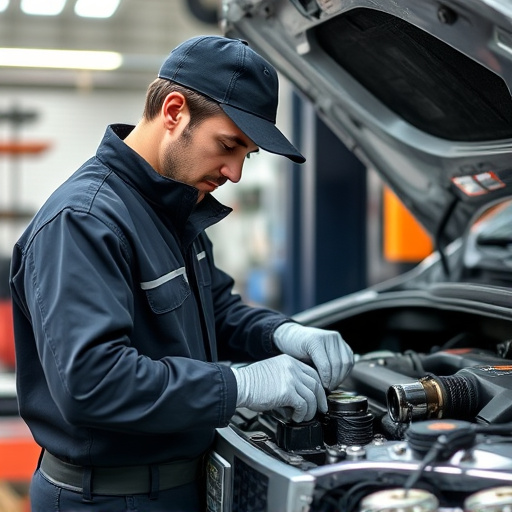 auto technician working