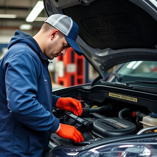 auto technician working