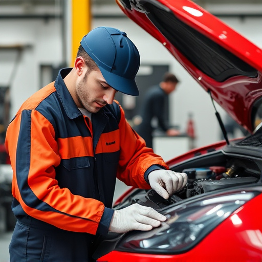 auto technician working