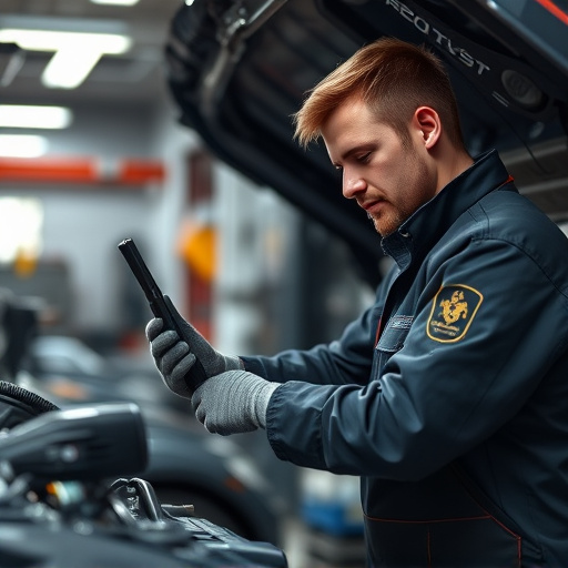auto technician working