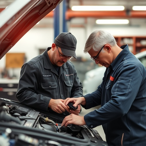 auto technician working