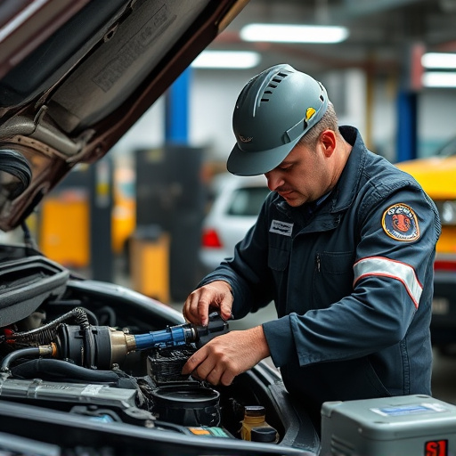 auto technician working