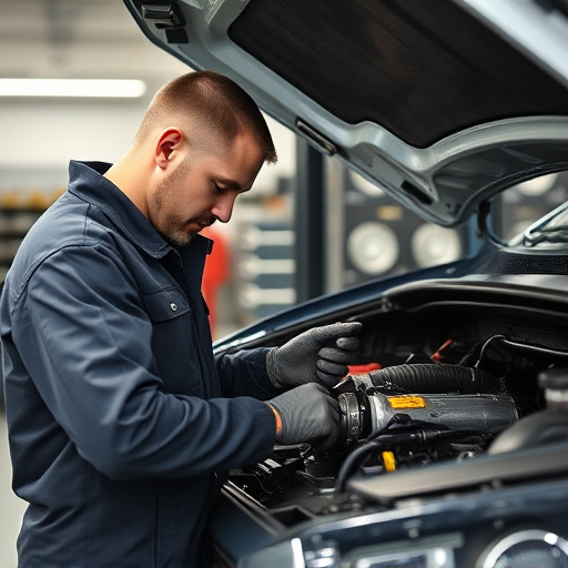 auto technician working