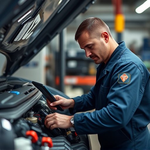 auto technician working