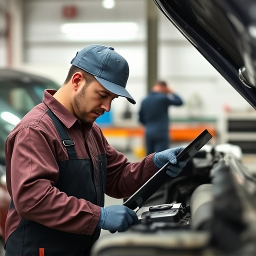 auto technician working