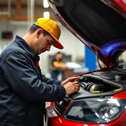 auto technician working