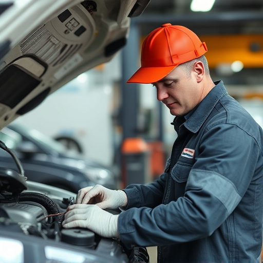 auto technician working