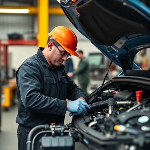 auto technician working
