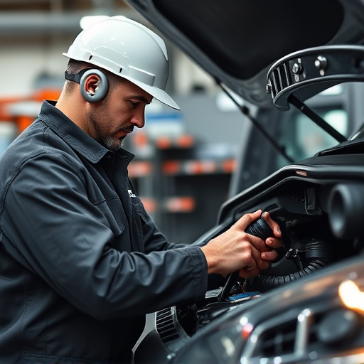 auto technician working