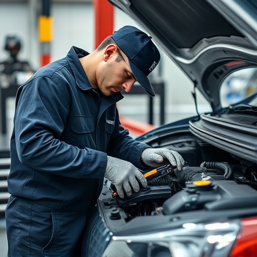 auto technician working