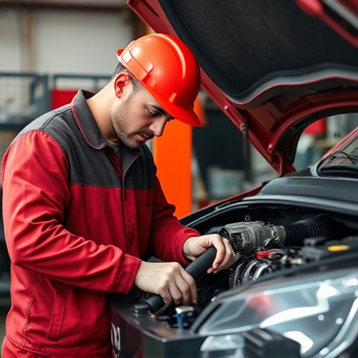 auto technician working