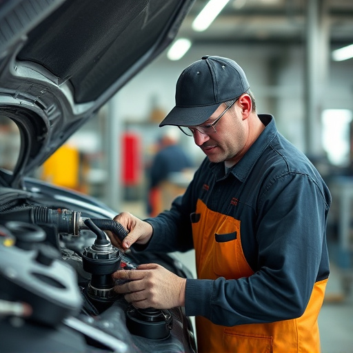auto technician working