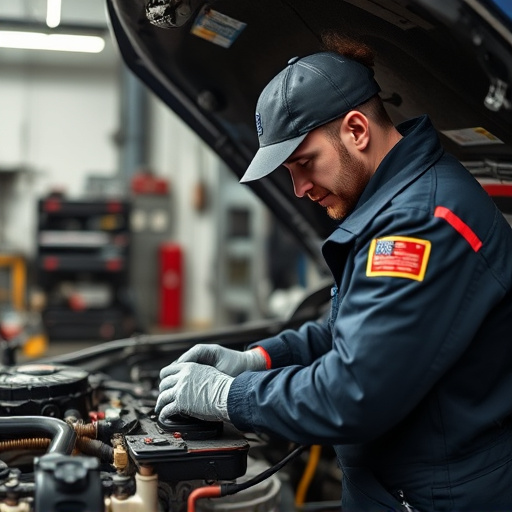 auto technician working