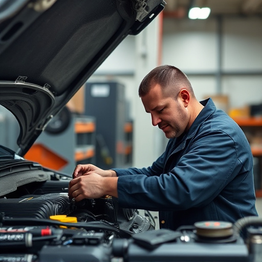 auto technician working
