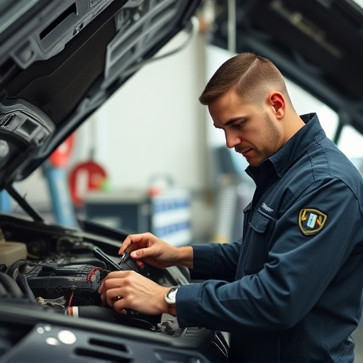 auto technician working
