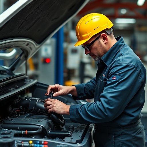 auto technician working